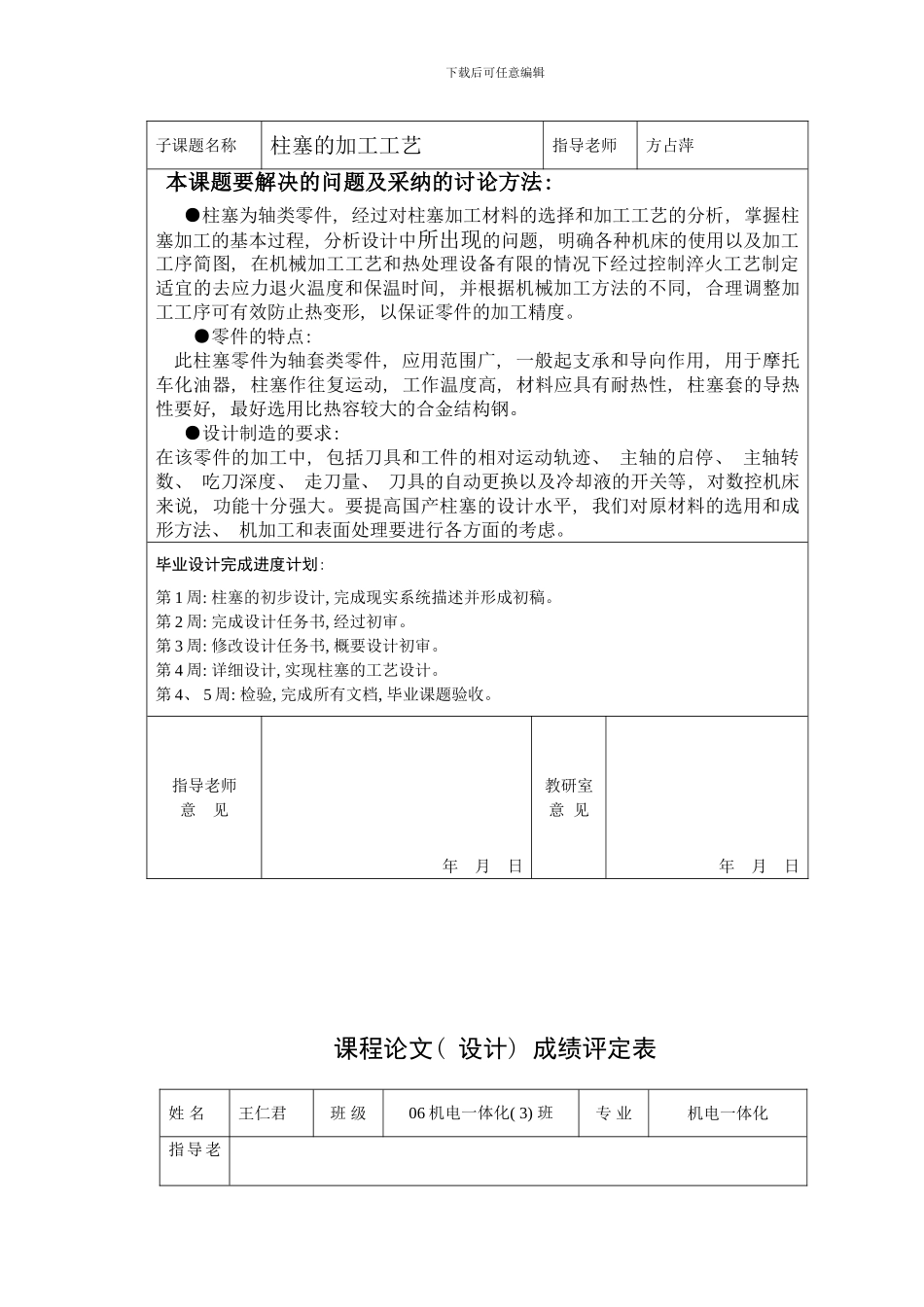 柱塞的工艺设计样本_第2页