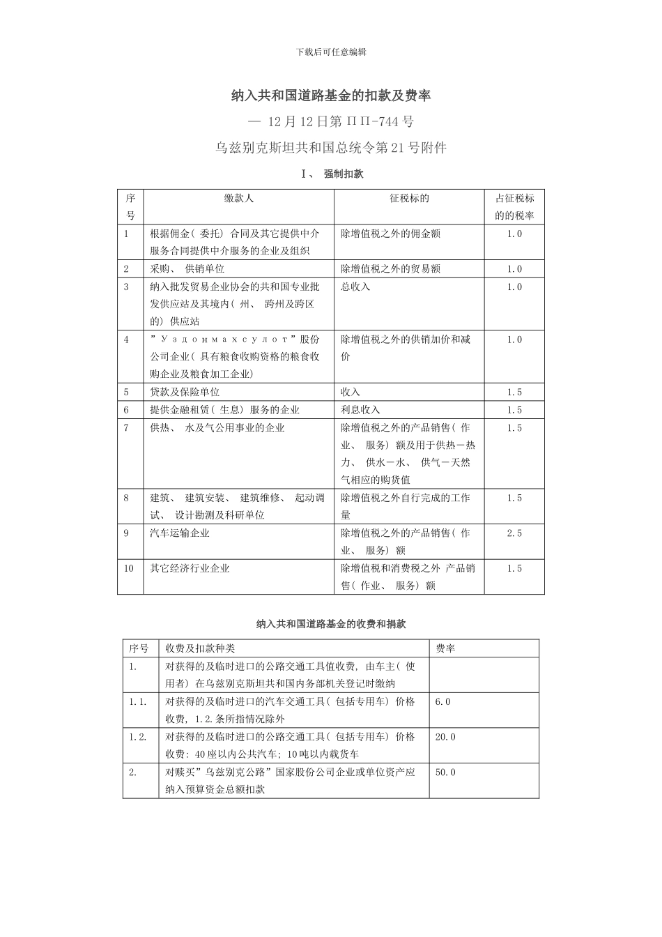 根据农业用地标准值计算出的统一土地税率样本_第2页