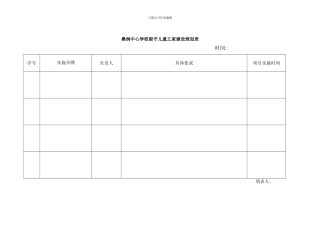 桑涧中心学校留守儿童之家项目建设相关表格及督查记录样本