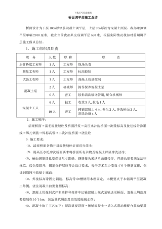 桥面铺装技术总结样本