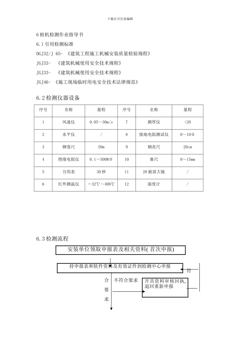 桩机检测作业指导书样本_第1页