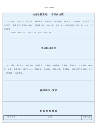 检没项目列表样本