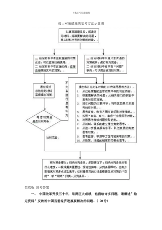 樊政版国考答案提出对策措施的思考方法示意图样本