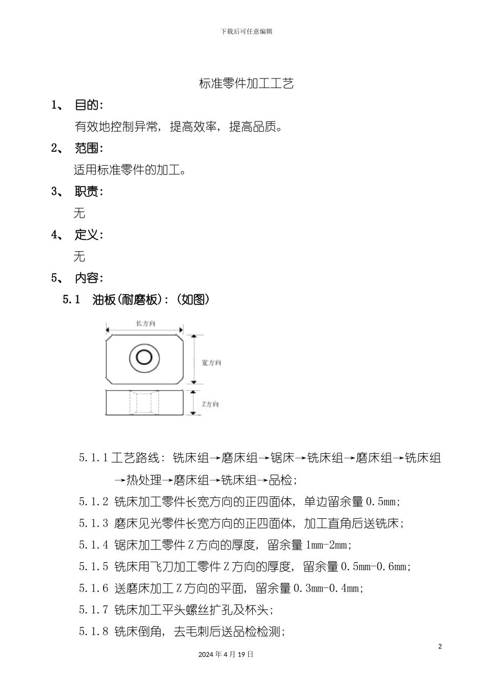 模具标准零件加工工艺模板_第2页