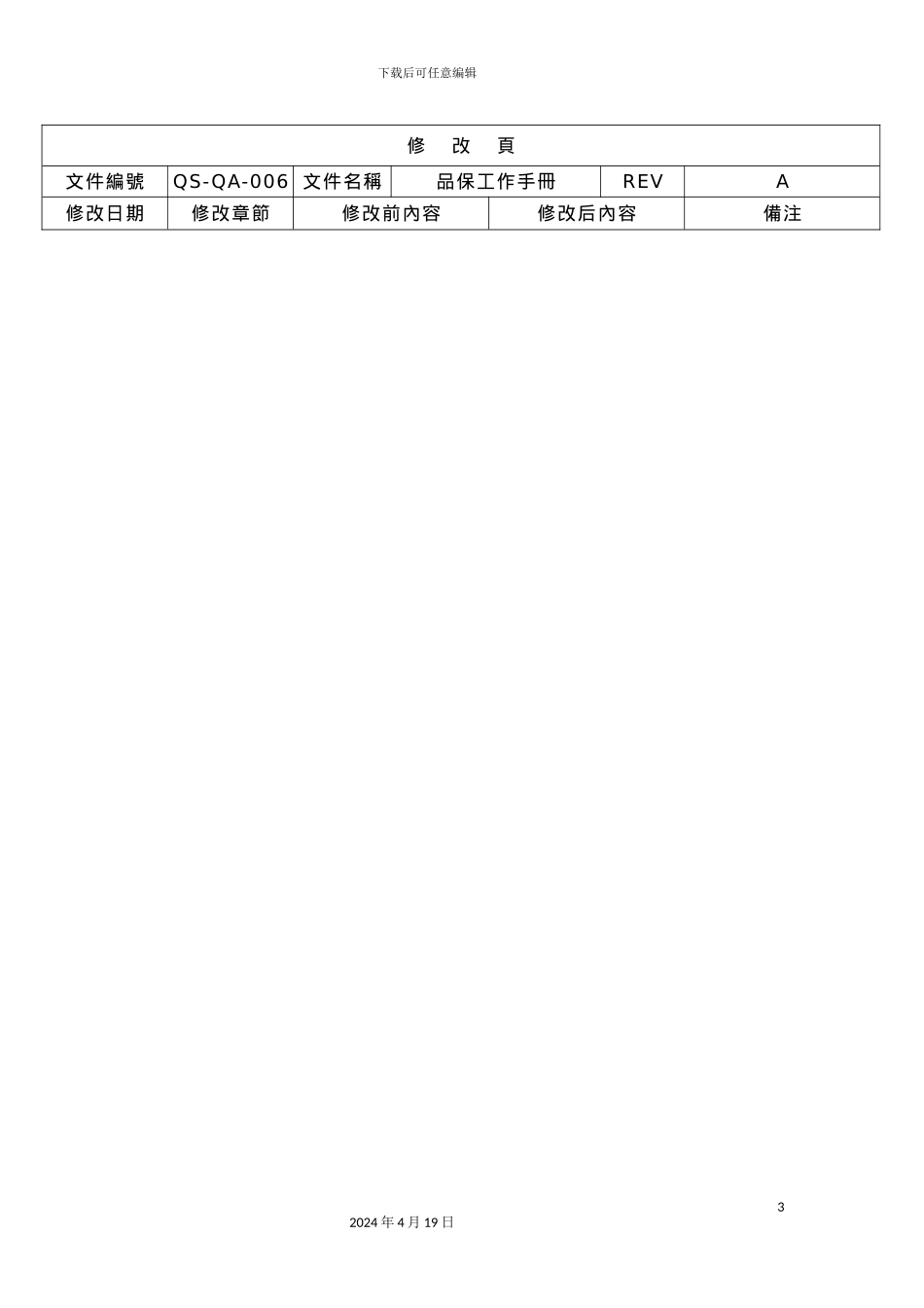 模具厂品保手册模板_第3页
