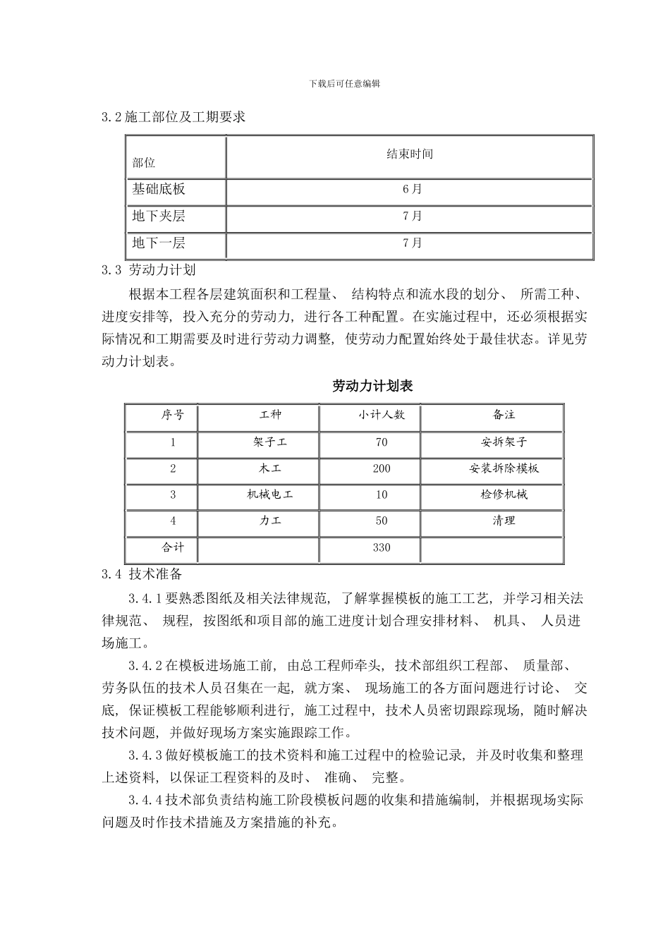 模版施工技术交底样本_第3页