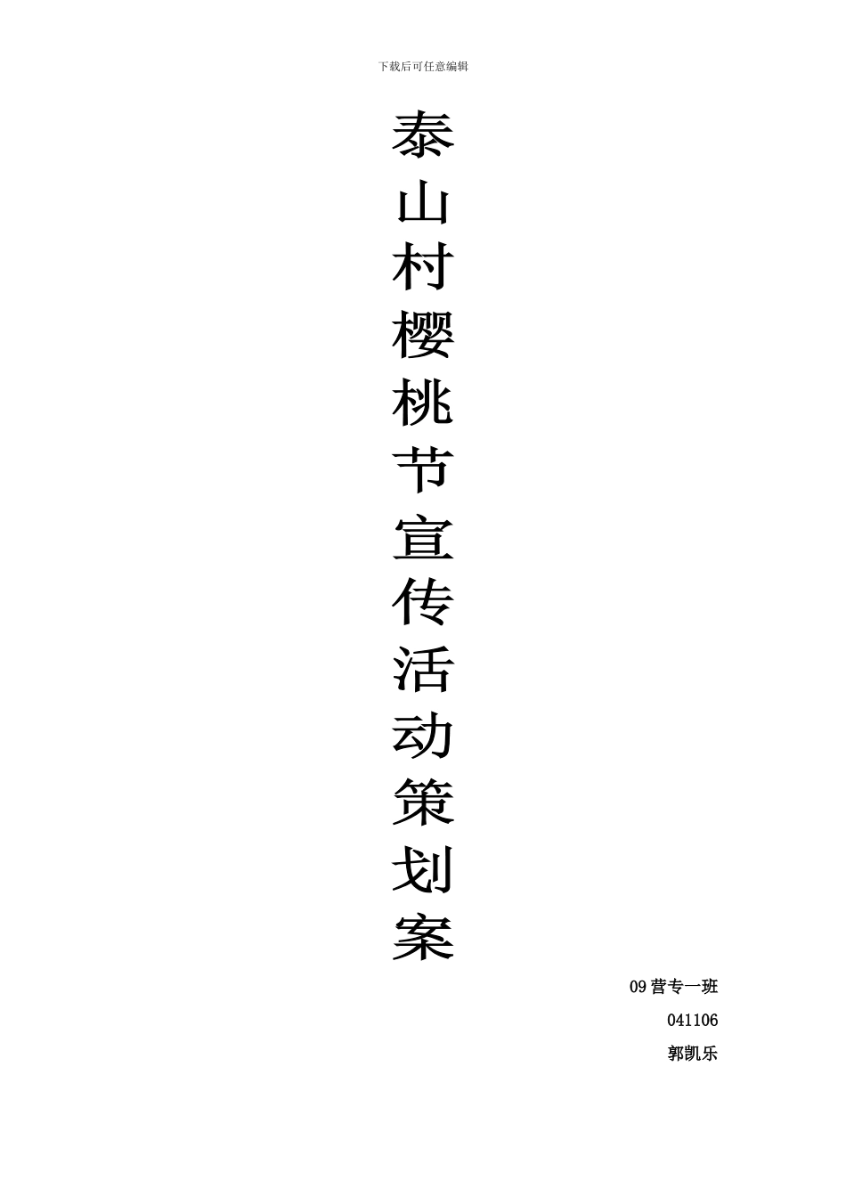 樱桃沟策划样本_第2页