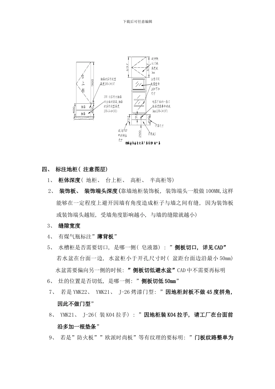 橱柜造易作图注意事项欧派样本_第3页