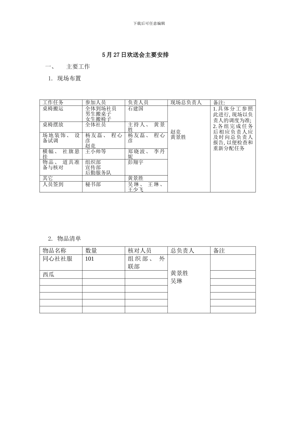 欢送会当天具体流程样本_第1页
