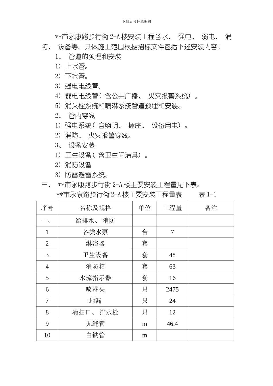 步行街现代化商场消防施工组织设计方案模板_第2页