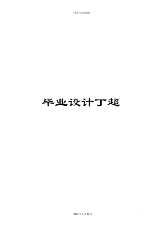 毕业设计丁超
