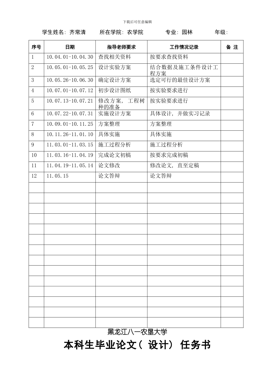 毕业设计相关附表范例模板_第2页