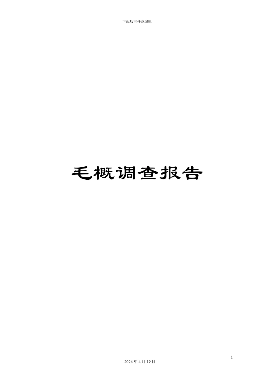 毛概调查报告_第1页