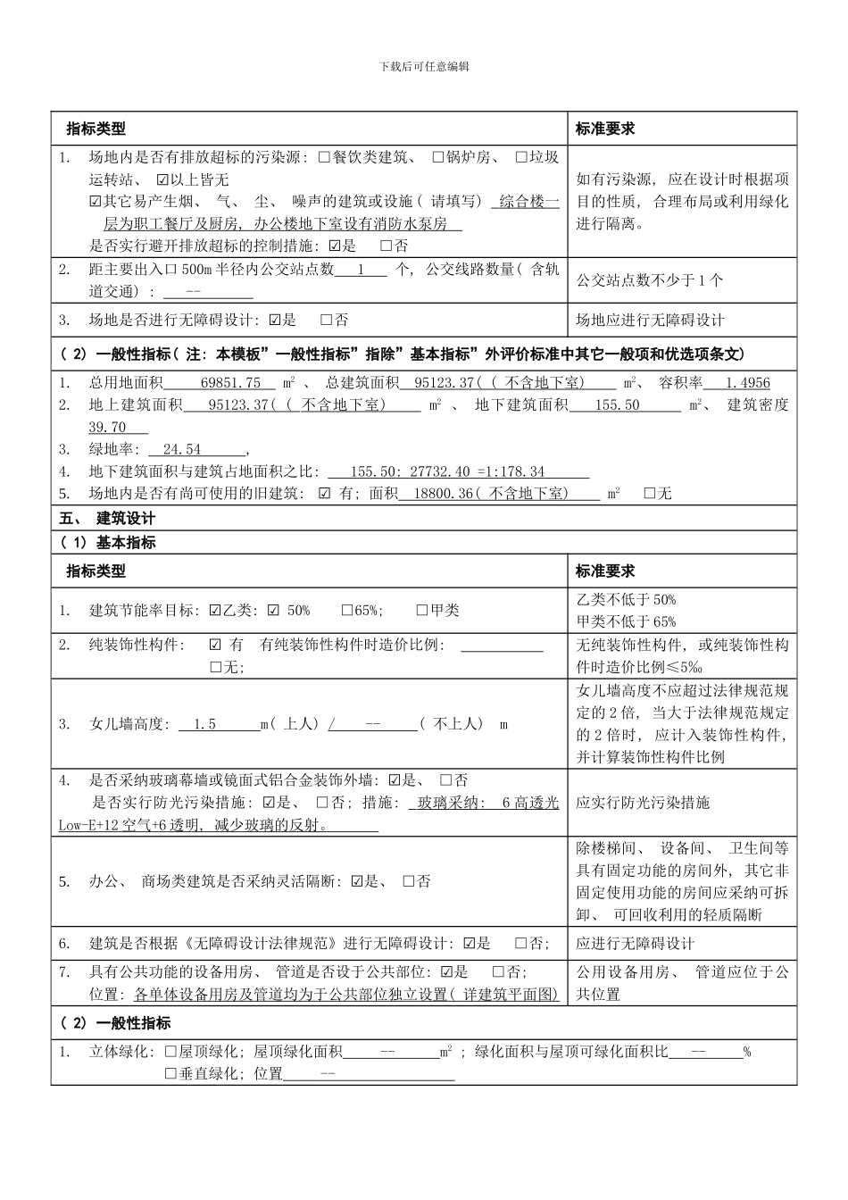 民用建筑绿色设计专篇说明范本公共建筑模板_第2页
