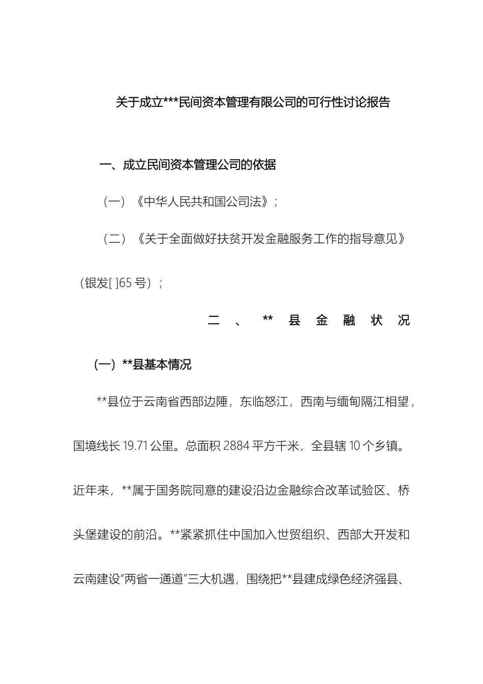 民间资本管理有限公司的可行性研究报告_第2页