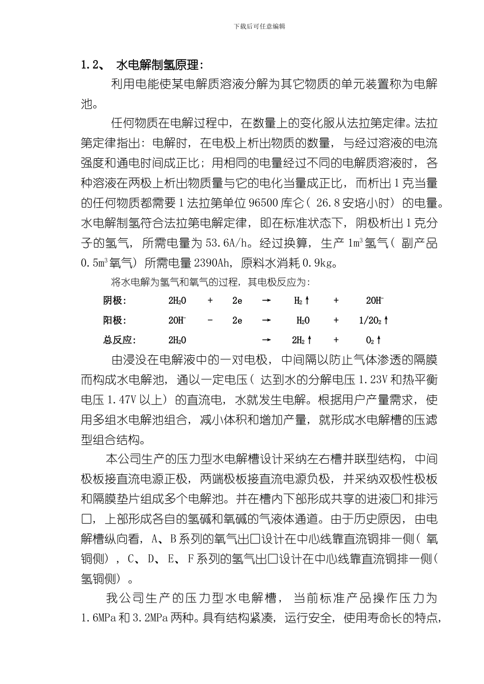 氢气发生器说明书中文模板_第2页