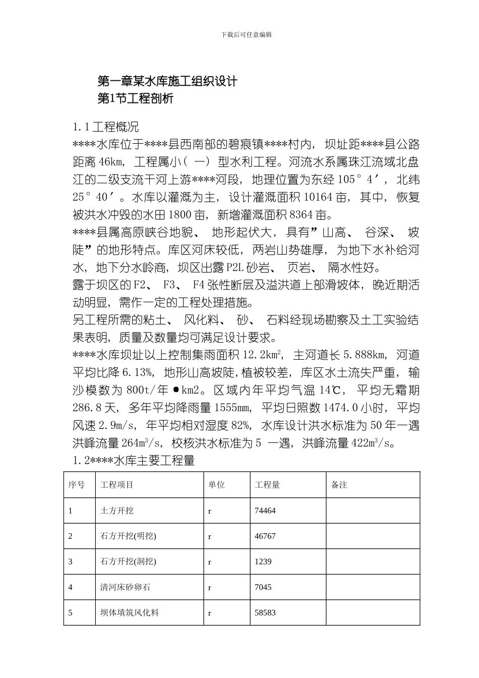 水利工程施工组织设计模板_第2页