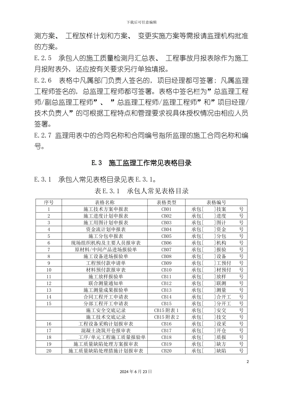 水利监理表格总表_第3页