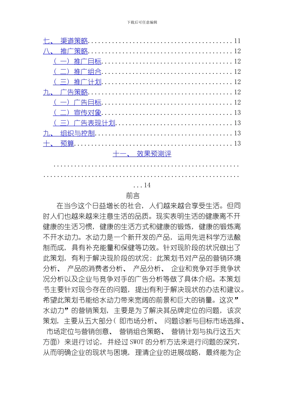 水动力运动型饮料策划书模板_第2页