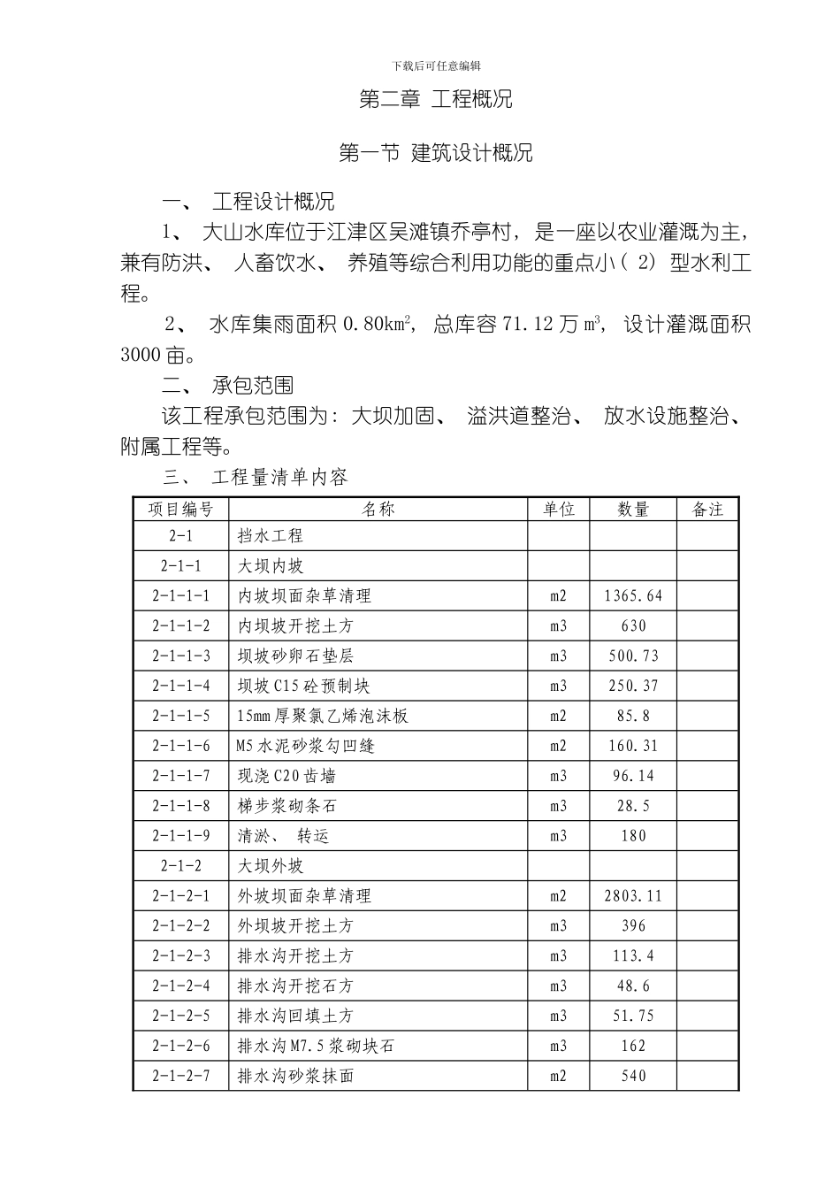 水库除险加固工程三标段副模板_第2页