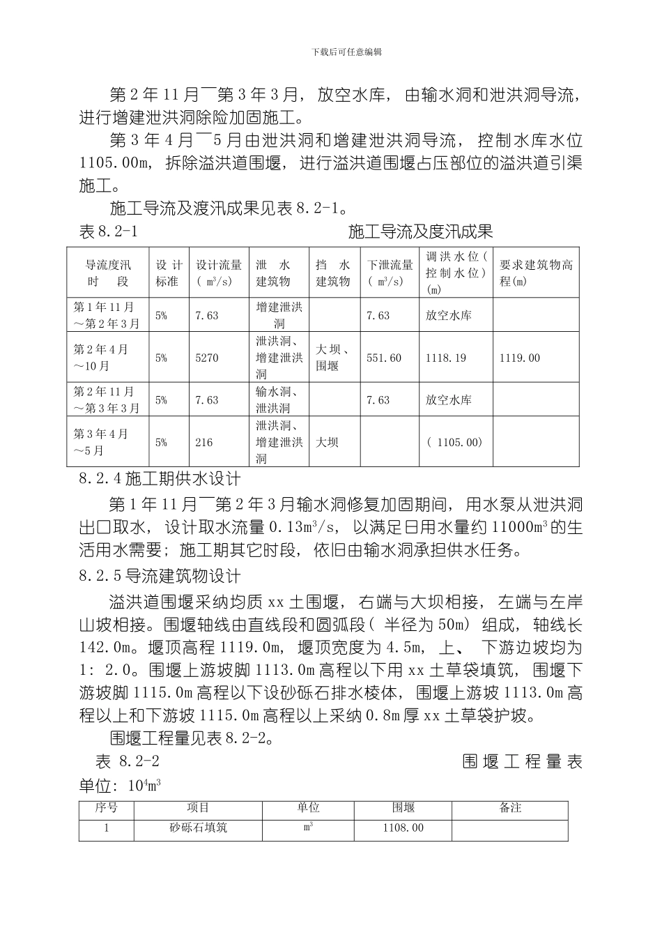 水库除险加固工程施工规划设计模板_第3页