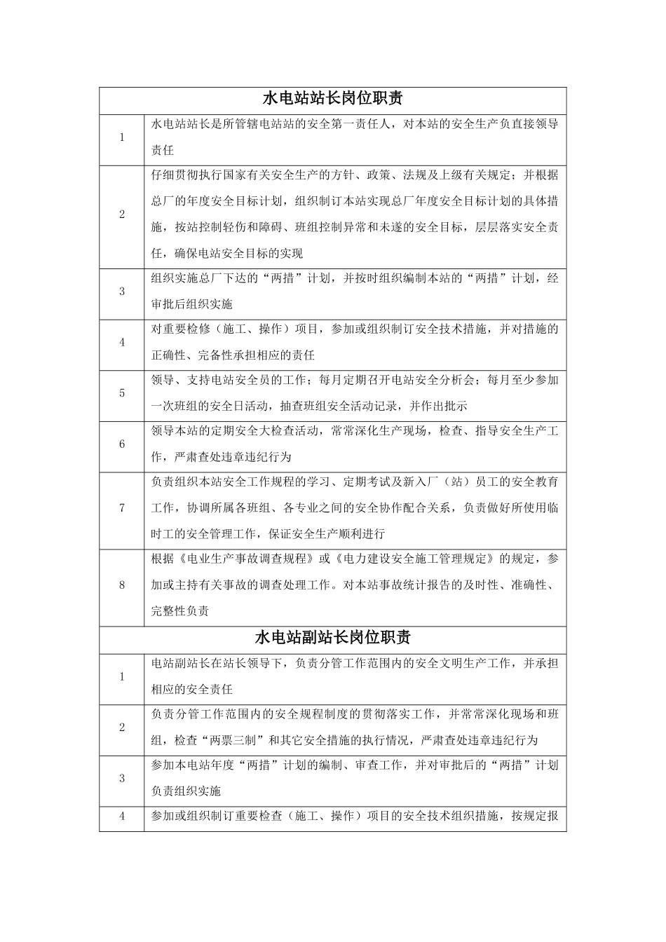 水电站各级人员岗位职责样本_第2页