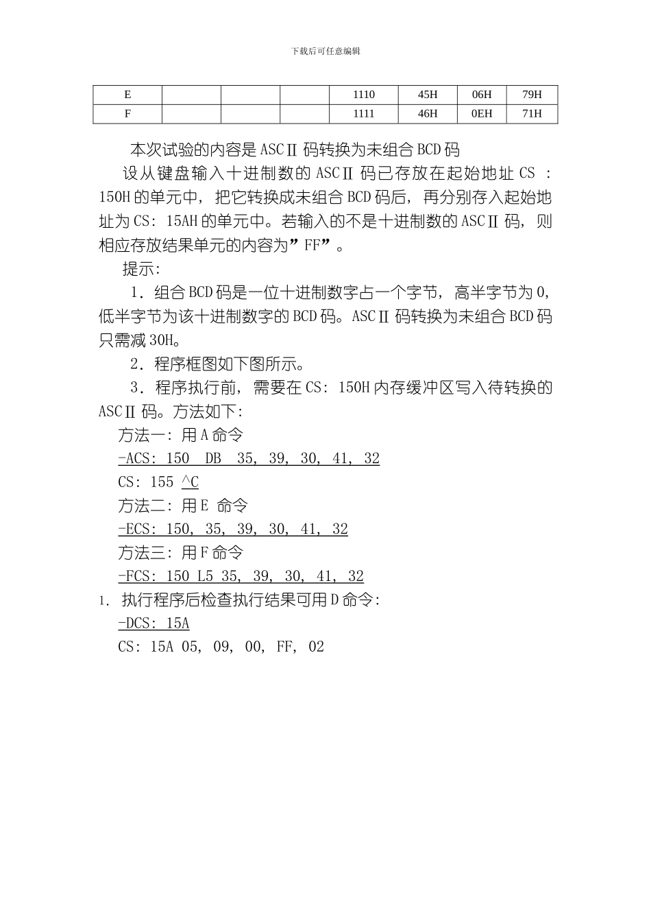 汇编语言程序设计实验指导书模板_第3页