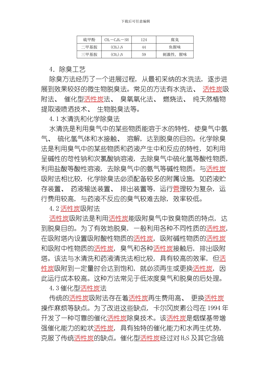 汉西污水处理厂除臭工艺的选择模板_第3页