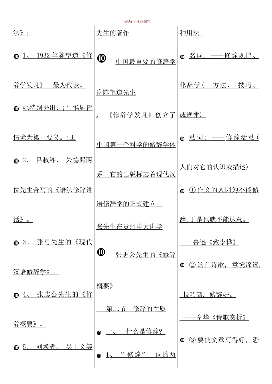 汉语修辞学精典复习资料考点版_第3页