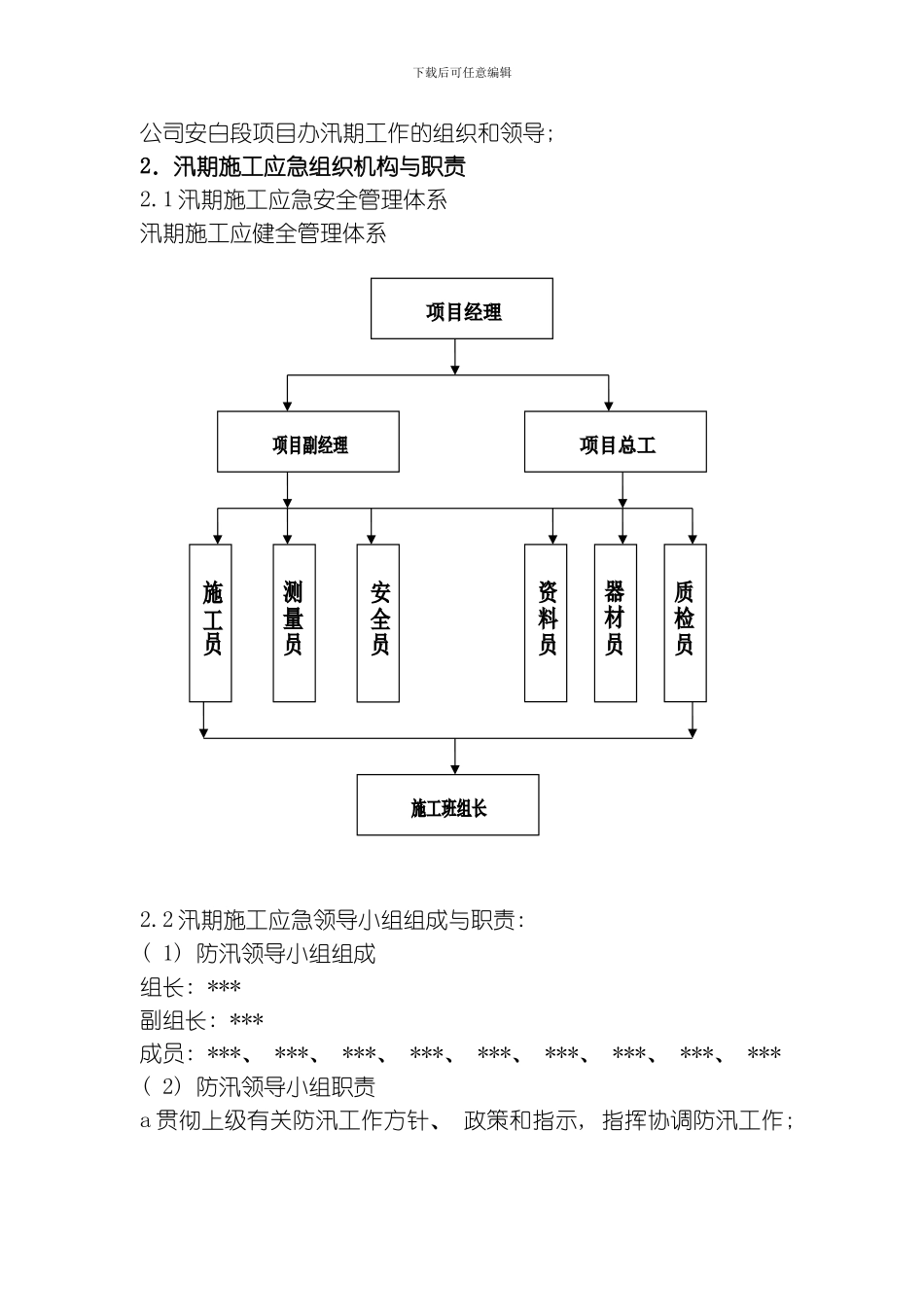 汛期应急预案及措施模板_第2页