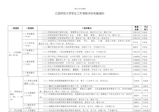 江西师范大学学生工作考核评估实施细则之二模板