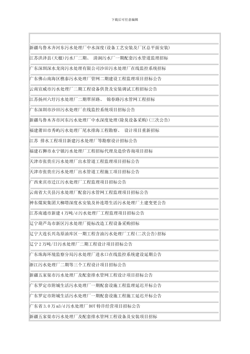 污水处理厂工程招标模板_第3页