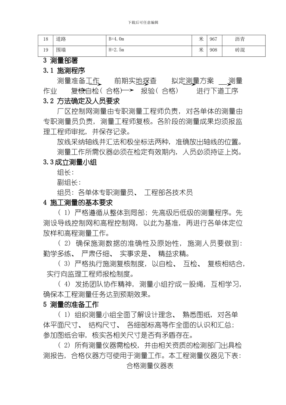 污水处理厂施工测量方案模板_第3页