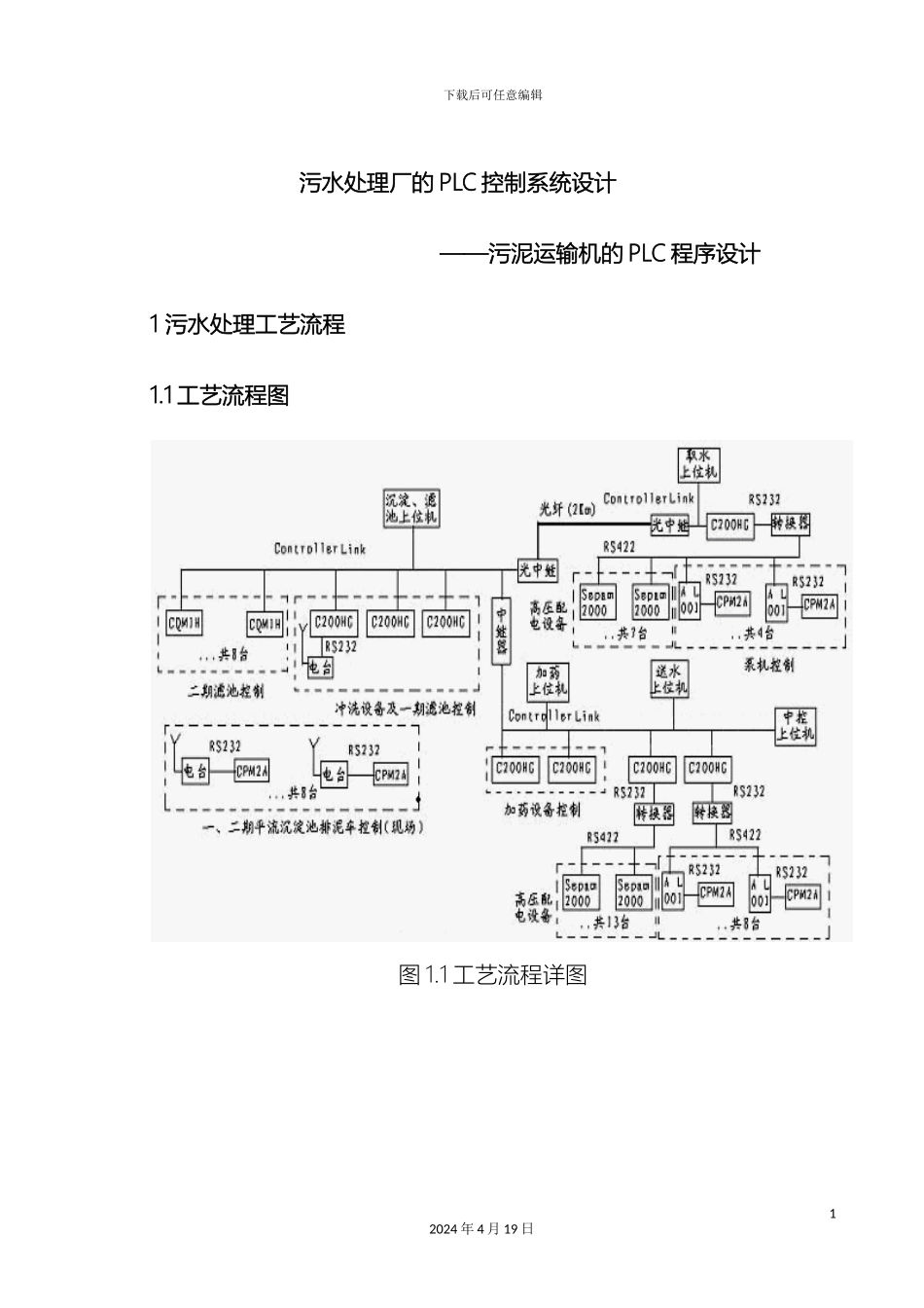 污水处理厂的PLC控制系统设计范本_第2页