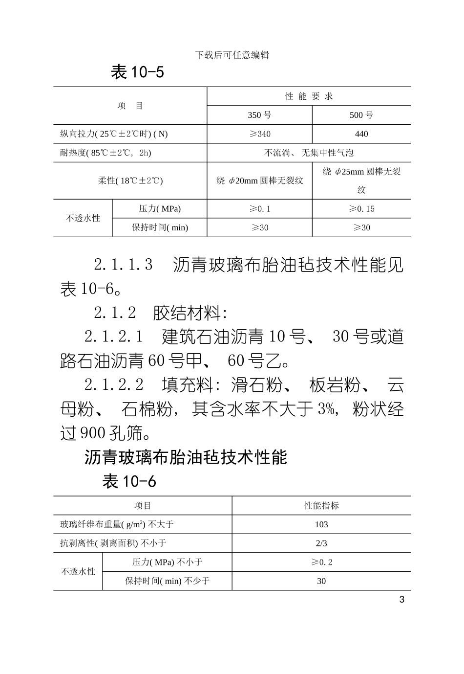 沥青油毡卷材屋面防水层施工工艺标准模板_第3页