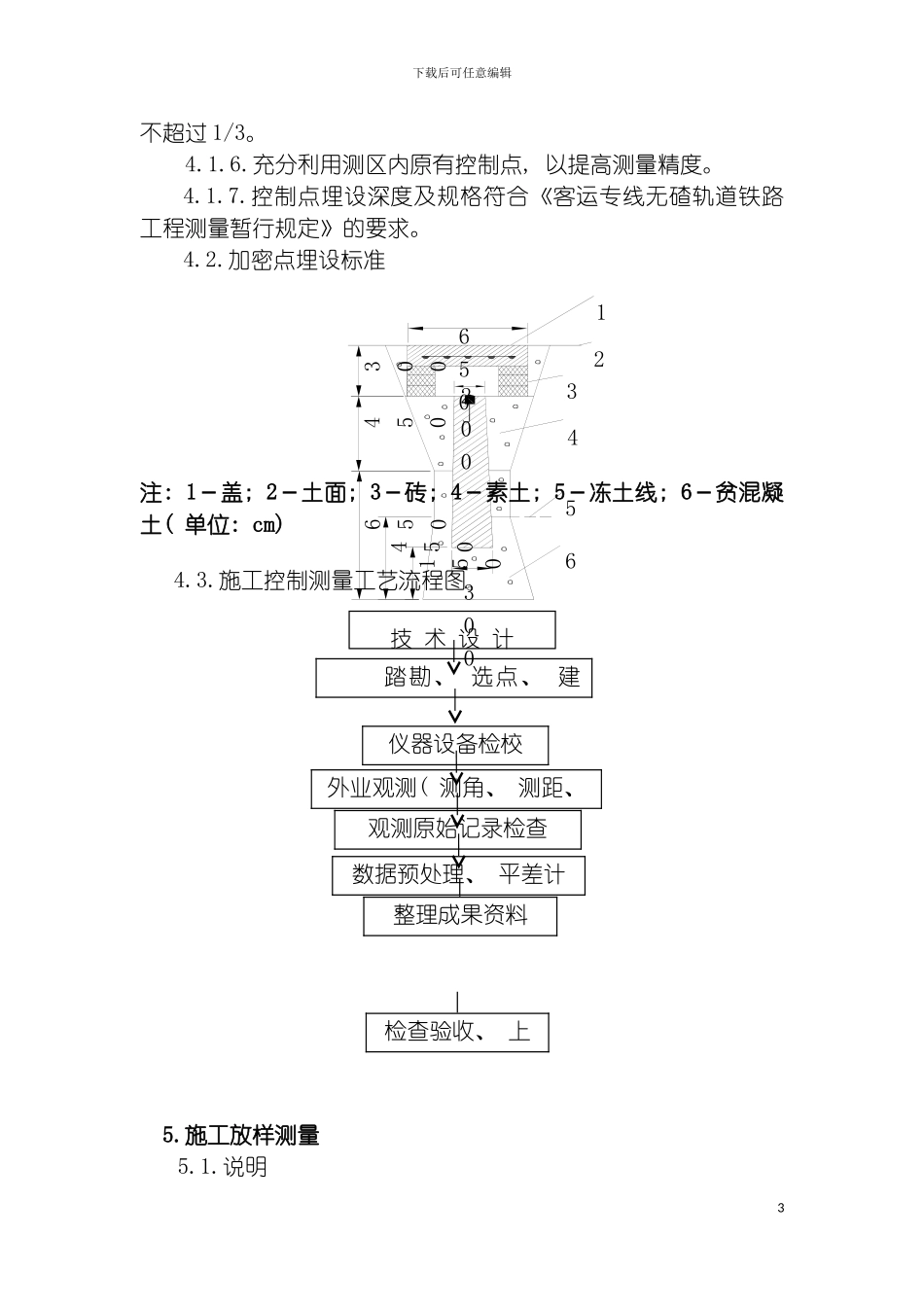沪杭客运专线项目部施工测量作业指导书模板_第3页