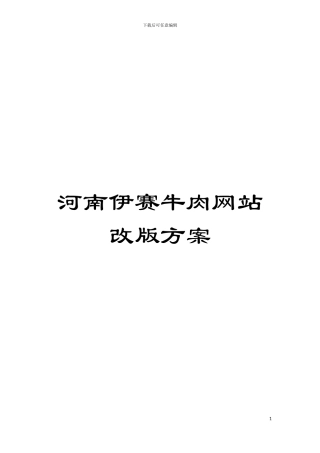 河南伊赛牛肉网站改版方案模板