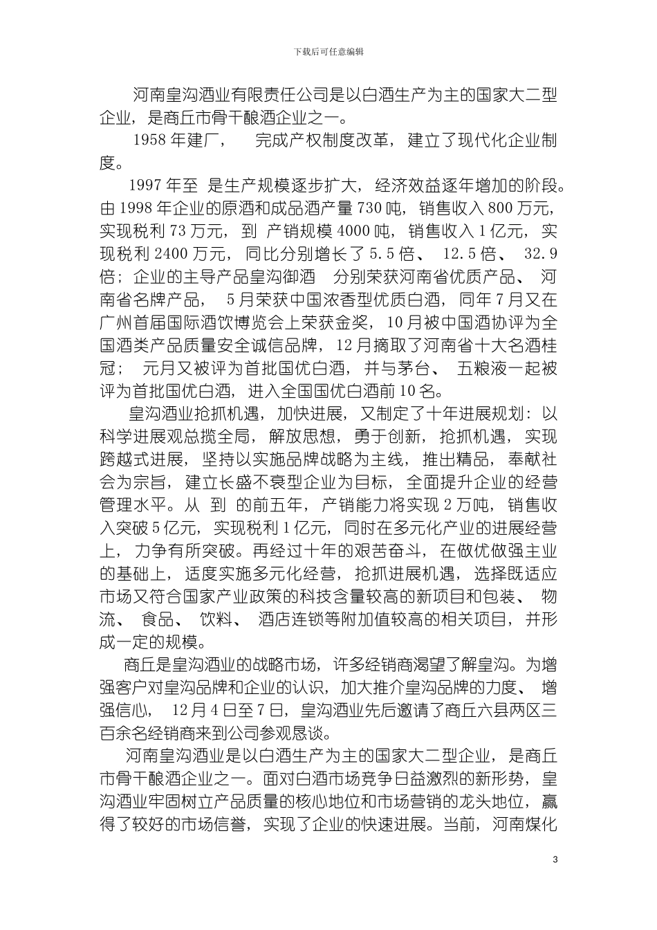 河南皇沟酒业渠道促销方案模板_第3页