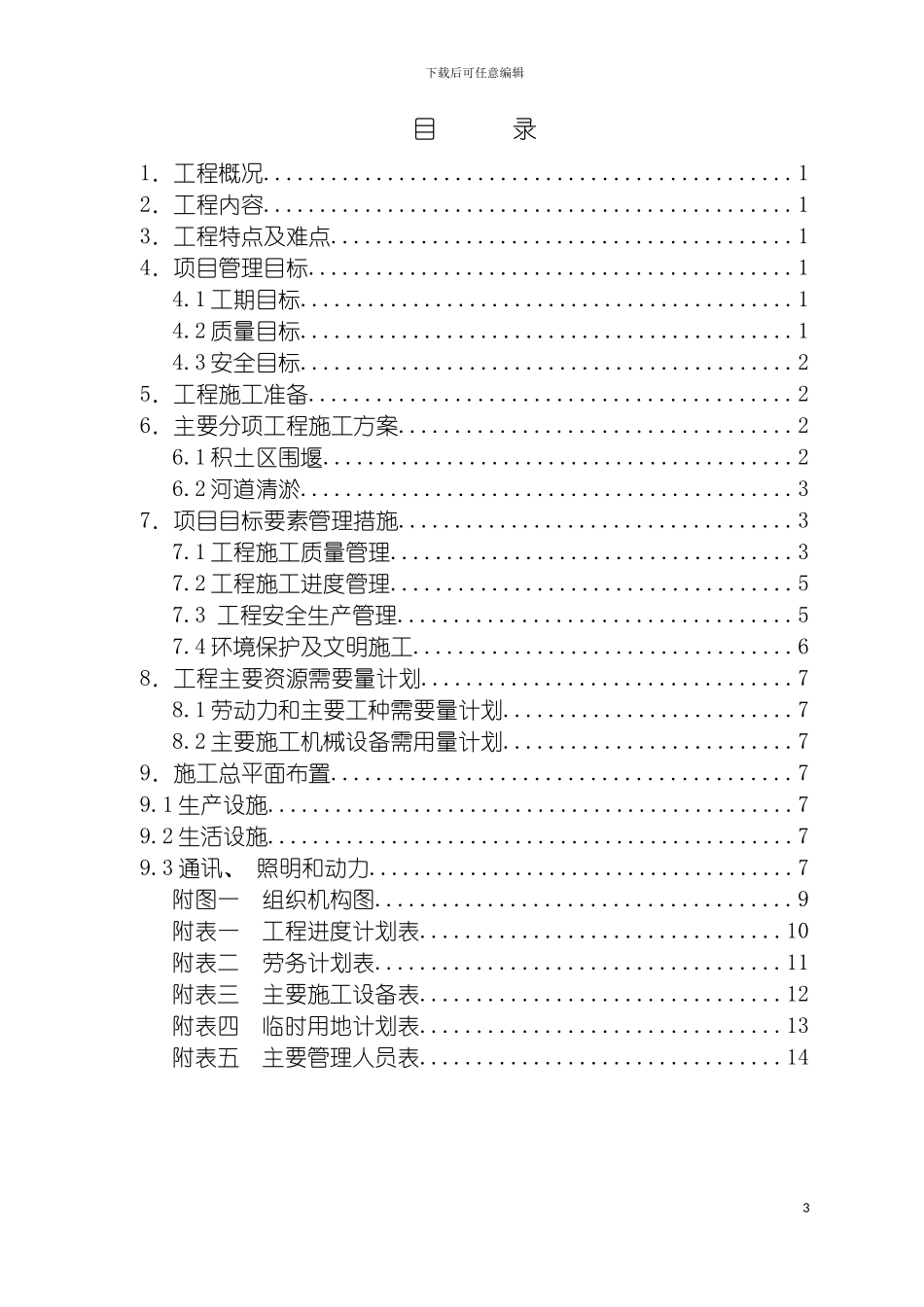 河道清淤施工组织设计模板_第3页
