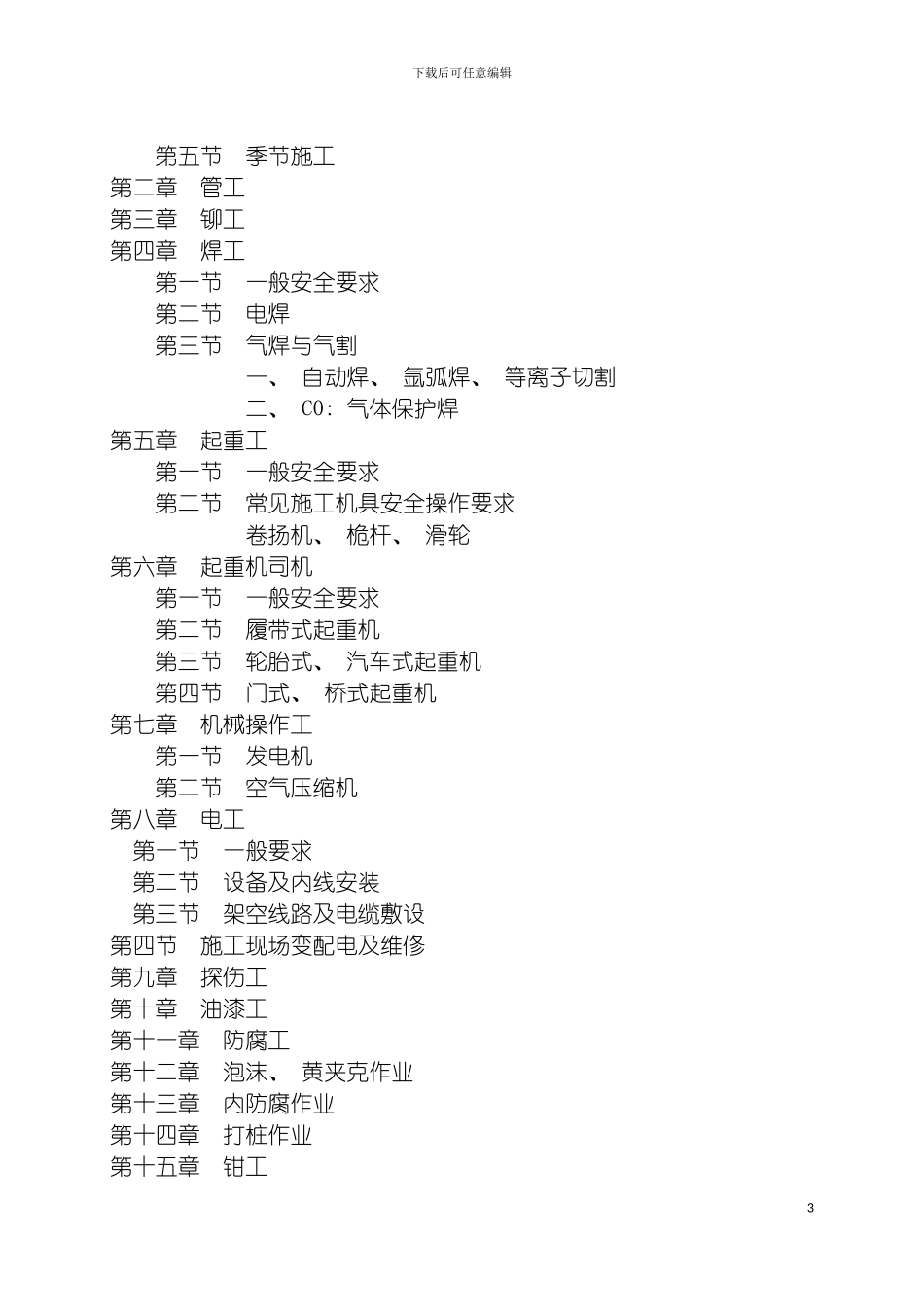 油建工人安全技术操作规程模板_第3页