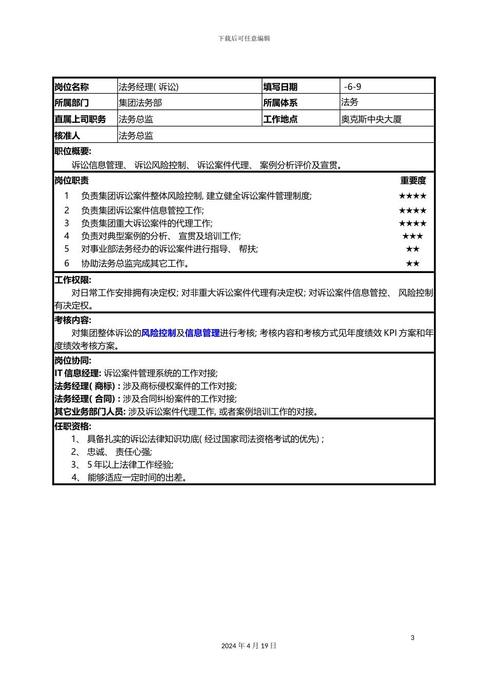 法务工作手册之诉讼篇模板_第3页