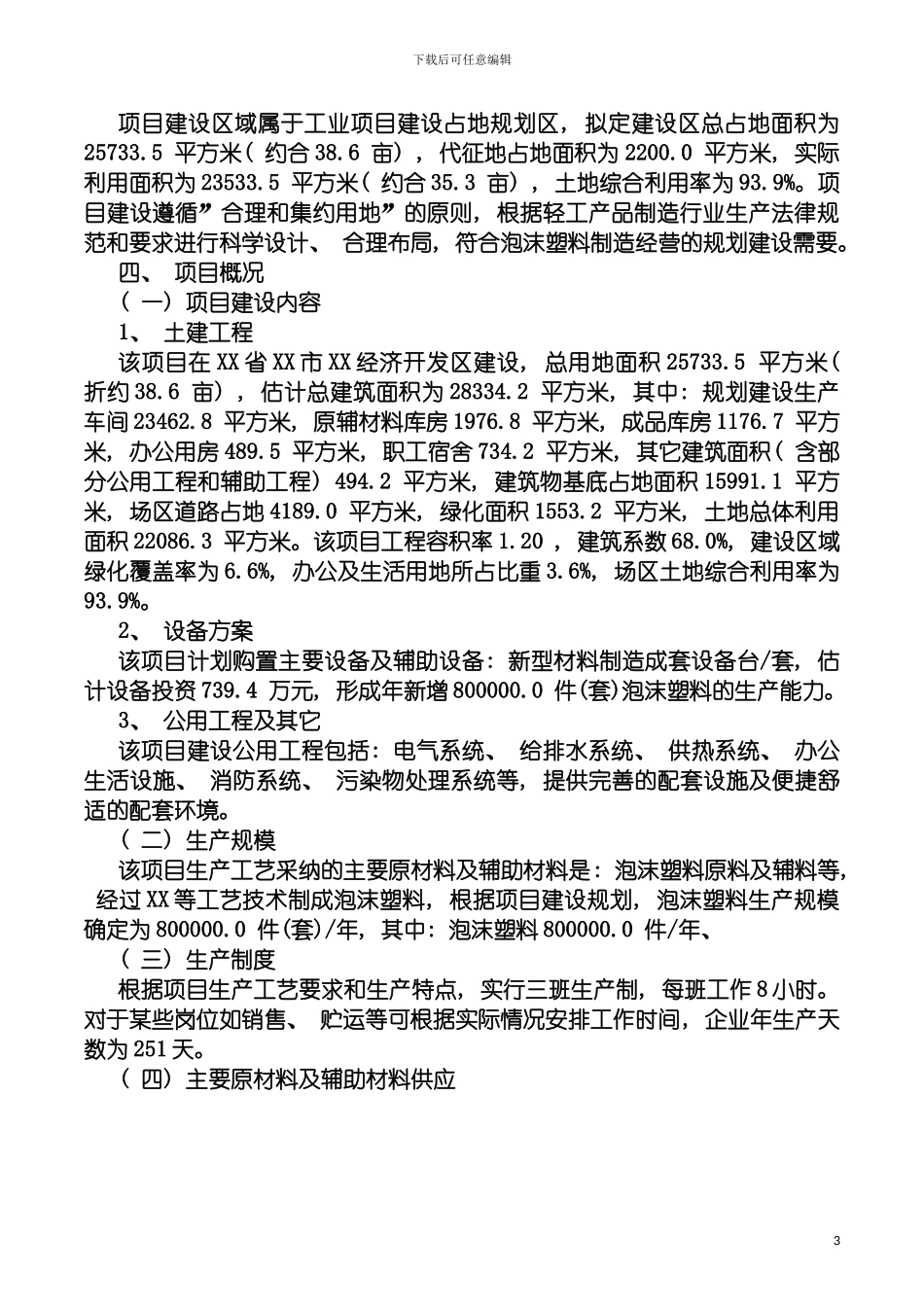 泡沫塑料项目可行性研究报告摩森咨询·十三五规划模板_第3页