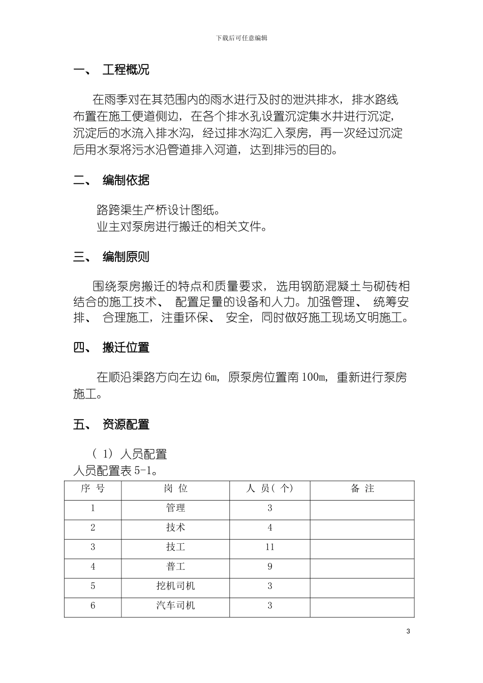 泵房施工方案模板_第3页