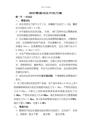 消防管道试压及安装方案样本