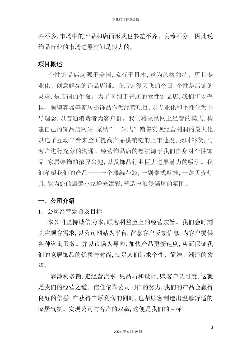 淘艺饰品店电子商务创业方案_第3页