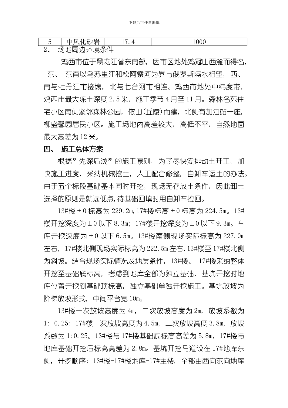 深基坑开挖方案样本_第2页