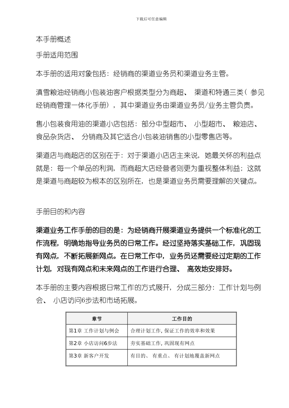 滇雪粮油经销商渠道业务手册样本_第2页
