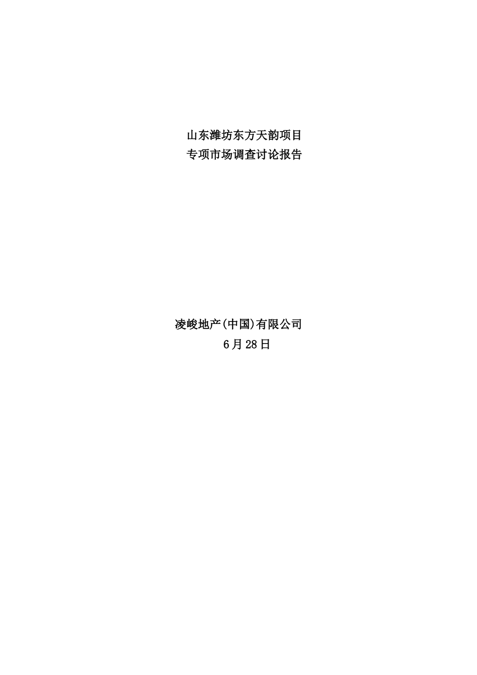 潍坊东方天韵项目专项市场调查研究报告_第2页