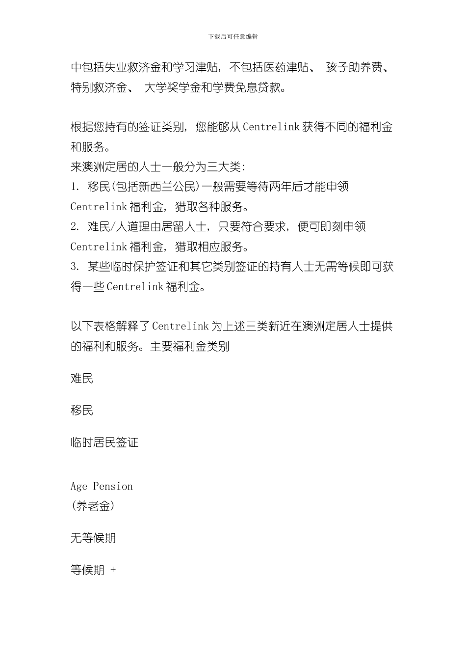 澳大利亚社会福利制度样本_第3页