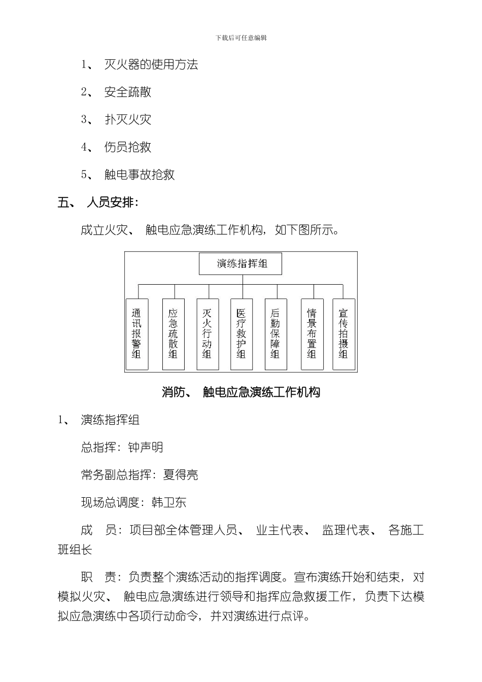 火灾触电应急演练实施方案样本_第3页